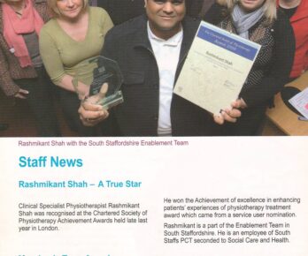 Rashmikant Shah with the South Staffordshire Enablement Team